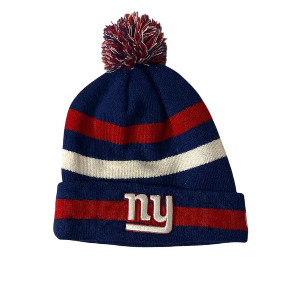 NY Giants Pom Beanie
